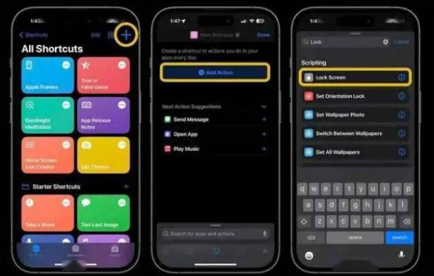 沾益苹果14锁屏维修店分享iPhone14升级iOS16.4后如何创建锁屏快捷方式 