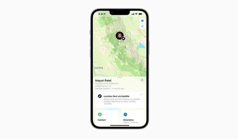 沾益苹果14维修分享iPhone14系列中 FindMy功能通过卫星分享位置方法教程 